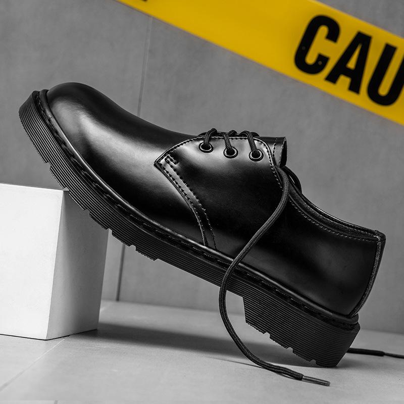 

Повседневная кожаная обувь мужская черная трендовая большого размера мужская обувь низкий верх 1461 Martin одинарная обувь британская деловая кожаная обувь 48