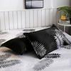 Palm Leaf Comforter Cover Set Leaves Print Bedding Set Queen Size for Kids Adult Botanical Plant Duvet Cover Soft Quilt Cover