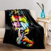 Neon Portrait Art Blanket for All Seasons Blanket Lunch Break Throw Gift