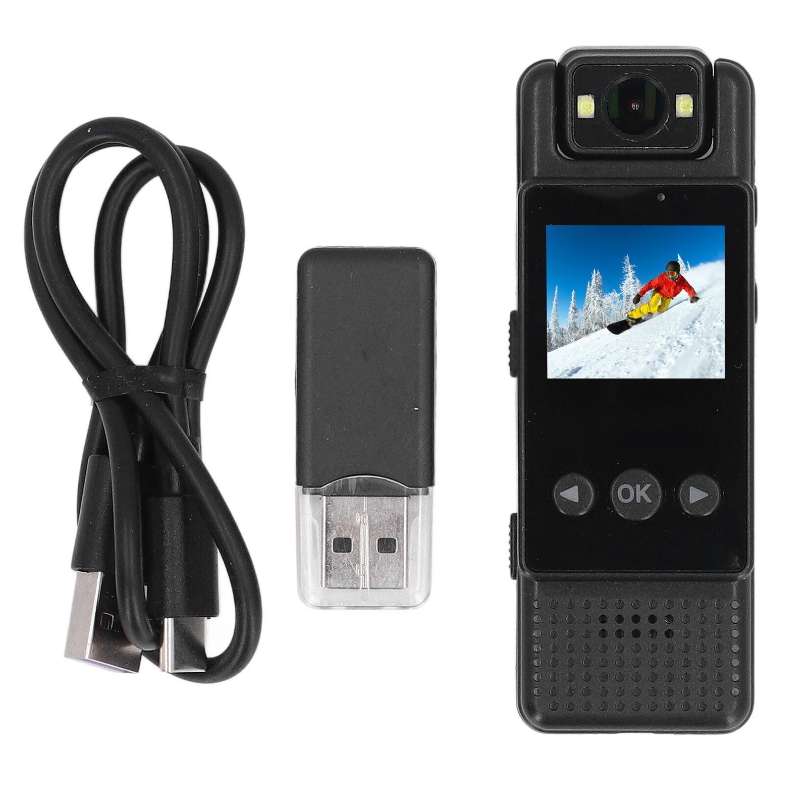 

1080P Body WiFi Camera 180 Degree Rotating HD Recording Wearable Video Recording with WiFi Hotspot чорний