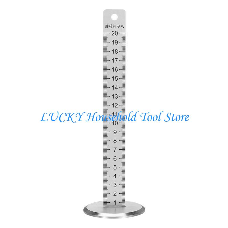 

J0MC Ceramic Tile Lay Floor Tile Tool Metal Artifact Leveling Positioning Ruler