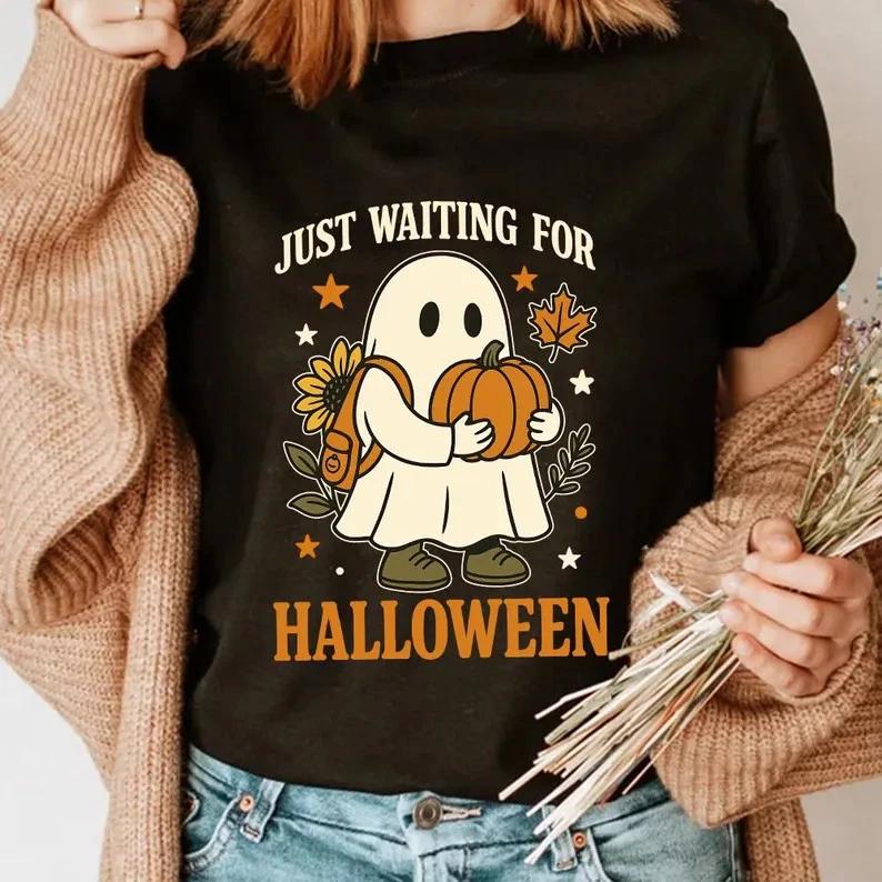 Funny Just Waiting For Halloween T SHIRT UNISEX L