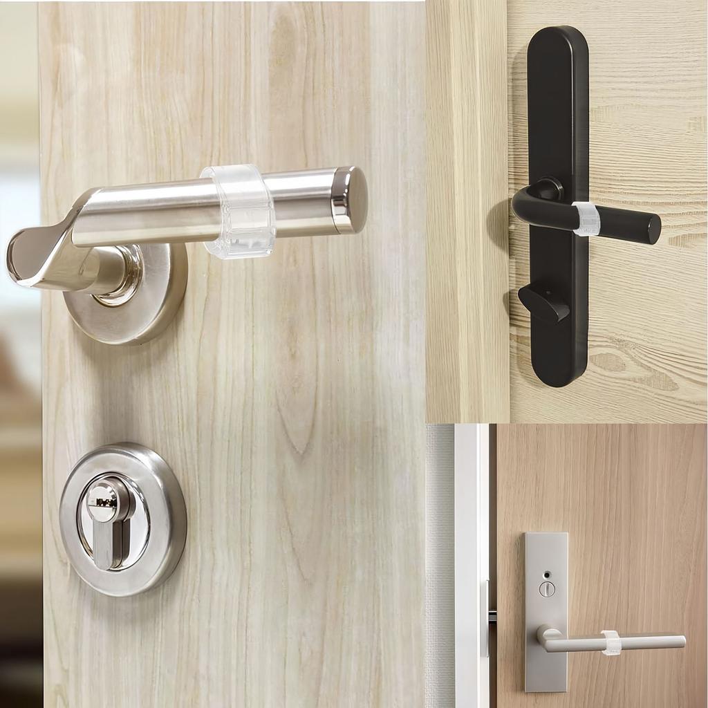 Security Protection Doorstop House Door Stop Transparent Silicone Handle Protector Home Hardware Door Ding Prevention Guard