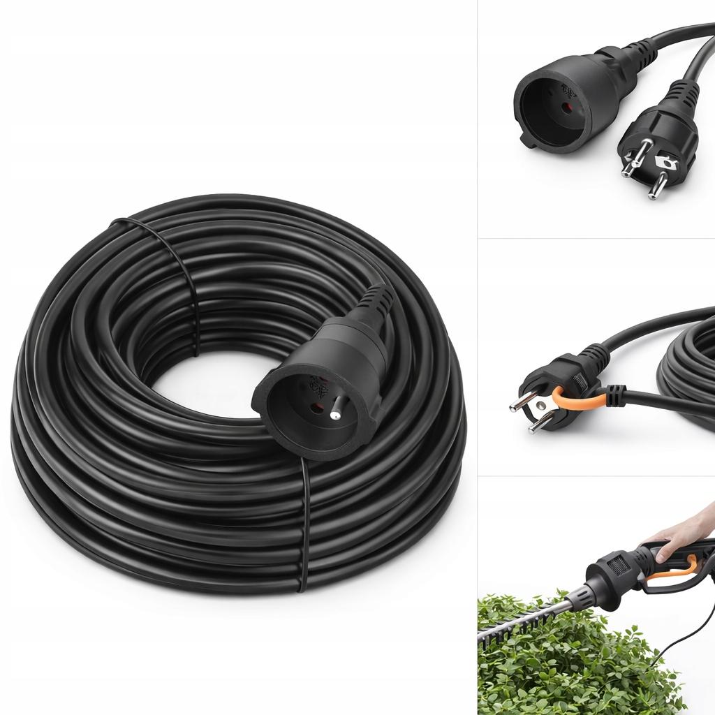 20m IP44 Tuin Elektrische Verlengsnoer 3x2.5 Aarding Buitenkabel