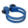 31,8 mm Fahrradsattelklemme Aluminiumlegierung Hohl Sattelrohrklemme für Mountainbike Rennrad Blau
