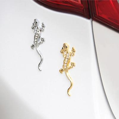 Diamante Gecko Adesivo De Metal Strass Diamante Motocicleta Carro Lagarto Gecko Adesivo Metal 3d Emblema Adesivo Moto Acessórios