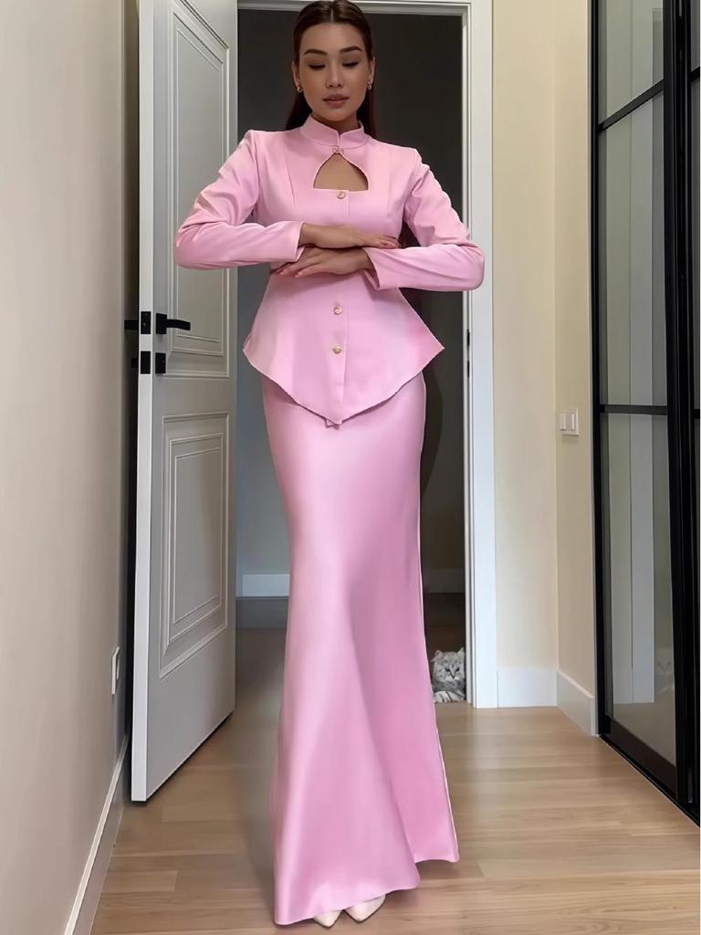 2025 Autumn Elegant European & American High-Waisted Jacket & Slim Skirt Set