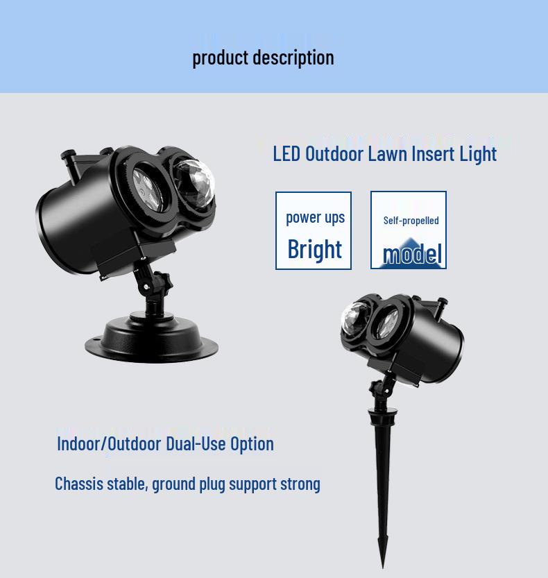 Bright Outdoor Waterproof Snowflake Projector Light for Christmas & Halloween