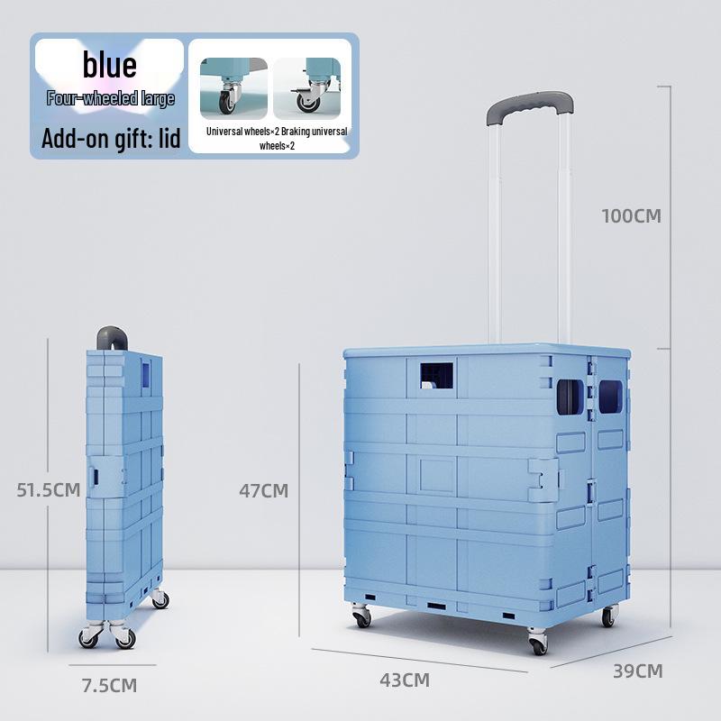 Kompaktní skládací nákupní vozík na schody a pro doručování