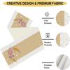 Vintage Ramadan Table Runner Washable 2D Single Print Ramadan Decorations Watercolor Flowers Reusable Islamic Table Runner