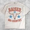 Raised On 90s Country T-Shirt, Vintage Western Cowboy Tee, Retro Rodeo Graphic Shirt, Country Music Lover Gift, Y2K Ranch Style Top