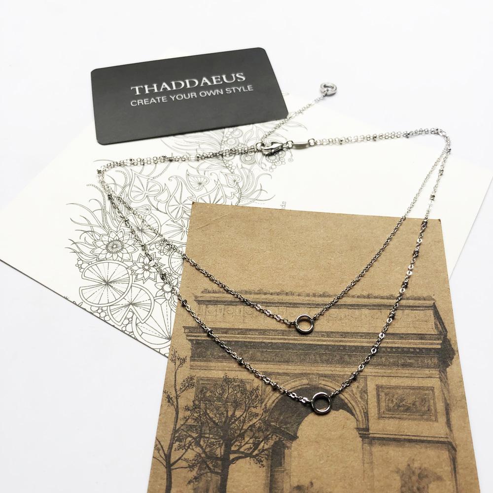 Charm Necklace Double Carriers,Spring Fashion Jewelry Europe 925 Silver Trendy Gift For Women Girls