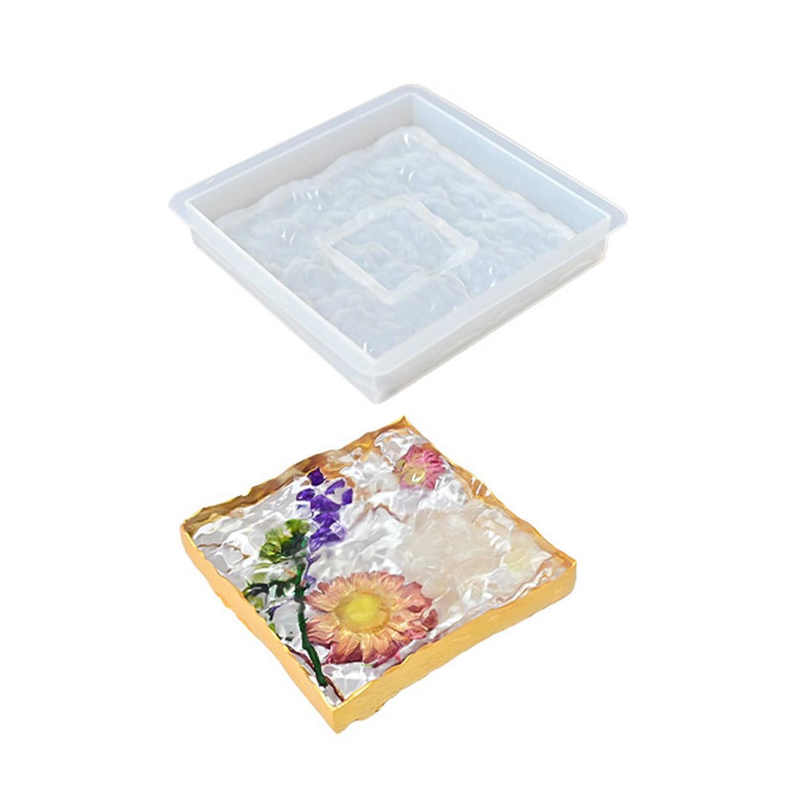 

Подставка-поднос для стола Силиконовая форма Легкое извлечение Настольная подставка-костер с эффектом водной ряби Форма для эпоксидной смолы Материалы для рукоделия ручной работы 1