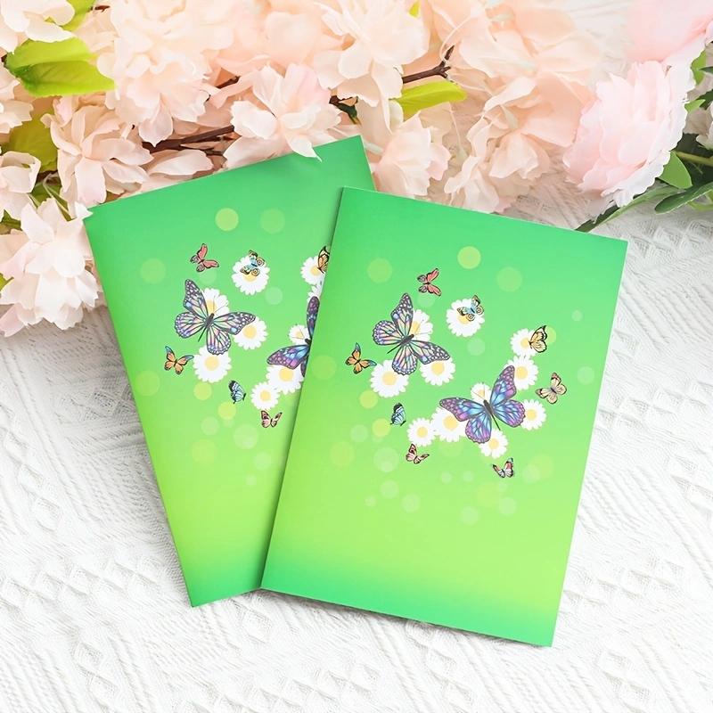 1pc of Butterfly Flower Pop-up Greeting Card, for Mother's Day, Father's Day, Valentine's Day, Anniversaries, Happy Birthdays
