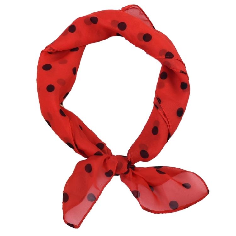 Lady Neckerchief Dotted Neck Scarf for Casual and Formal Attire Square Scarf