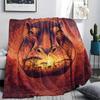 1Pc Grasslandanimals Print Flannel Blanket, High quality Comfortable for All Seasons, Home Decor, Warmth and Comfort, Perfect for Christmas Gifts