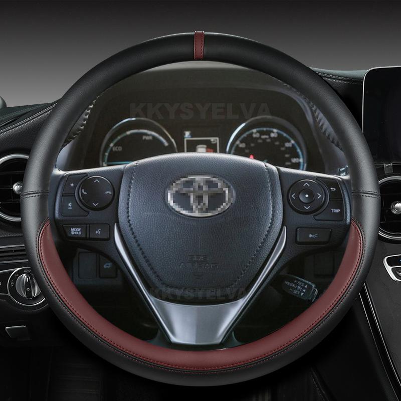 PU Leather Car Steering Wheel Cover For Toyota RAV4 2013- Corolla 2013-2017 Scion iM 2016 Auris 2013-2016 Auto Accessories