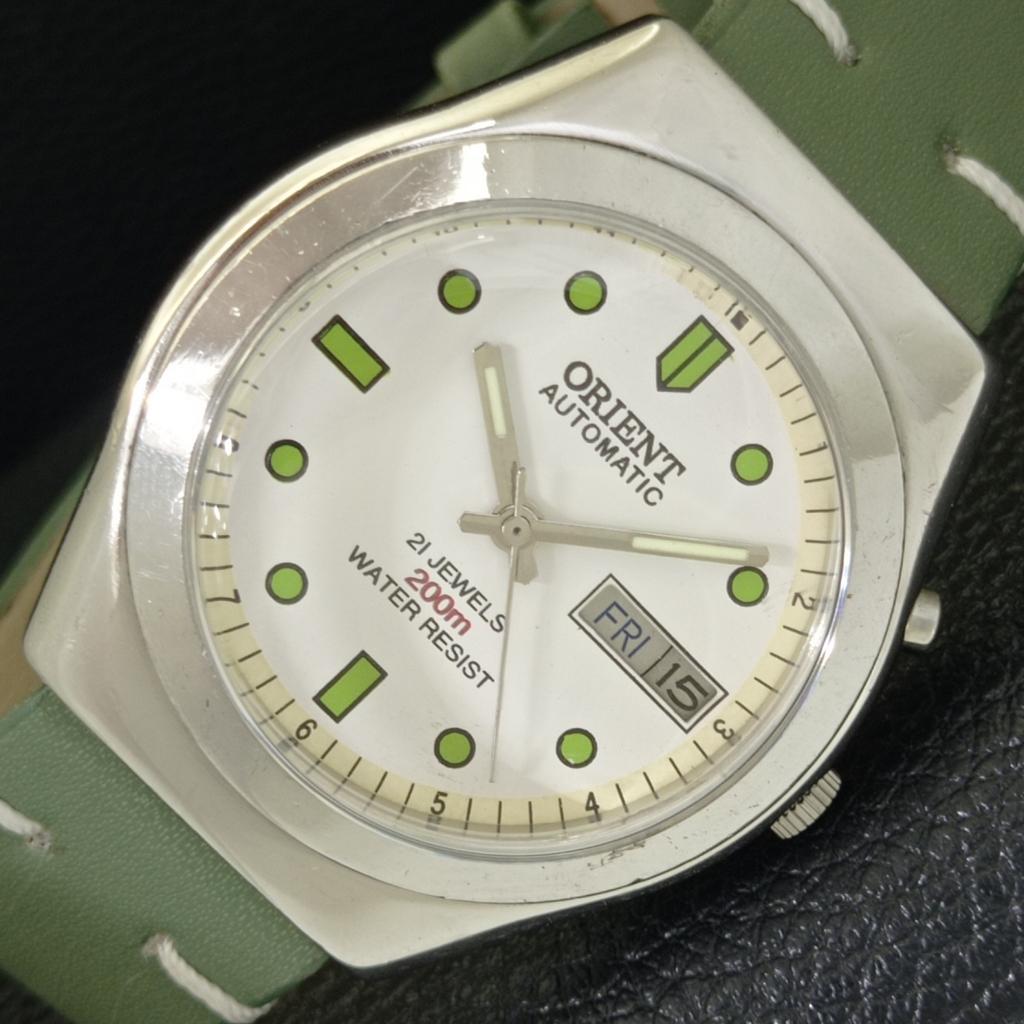 

ВИНТАЖНЫЕ МУЖСКИЕ ЧАСЫ ORIENT AUTOMATIC 46941 JAPAN С БЕЛЫМ ЦИФЕРБЛАТОМ a700668-5 R204-a700668