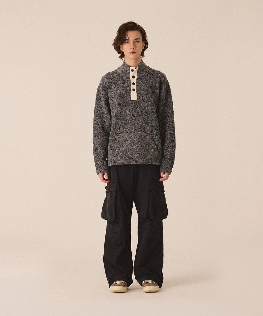 CUTZ Boucle Button Half-Neck Knit - 2 Colors