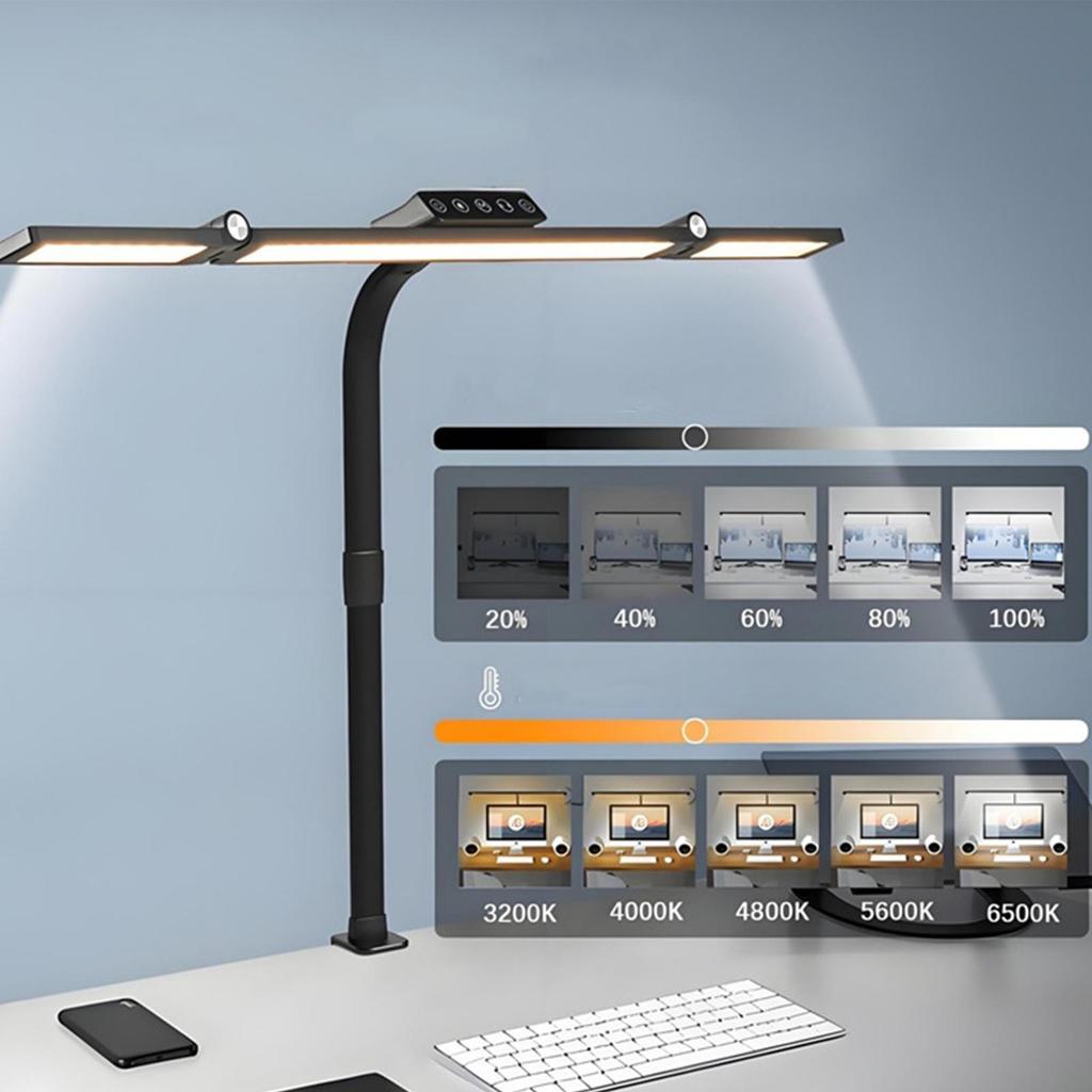 Eye protection desk lamp desktop folding LED desk lamp gooseneck clip study reading lamp