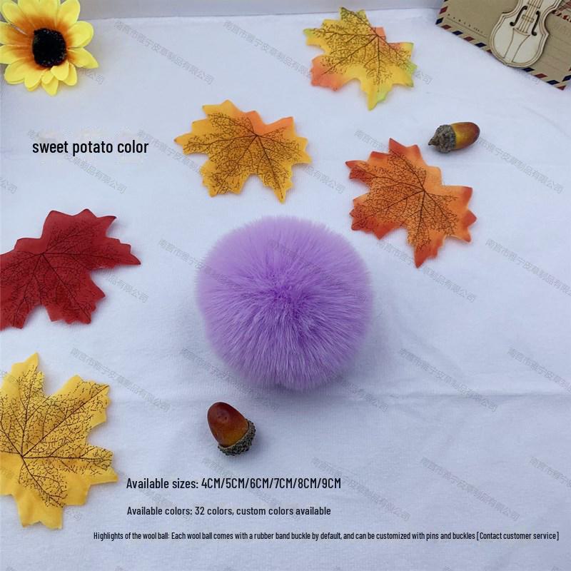 Bunter 5 cm Kunstfellball aus Rex-Kaninchen für selbstgemachten Schmuck, Kleidung und Schuhhut-Dekoration.