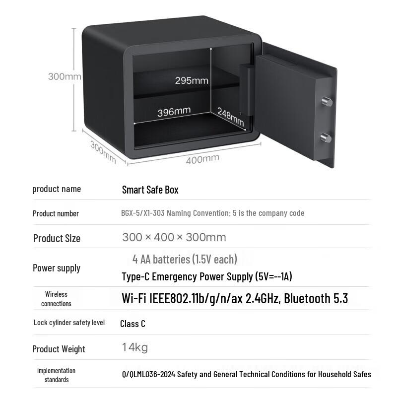 Chytrá bezpečnostní schránka Xiaomi Mijia