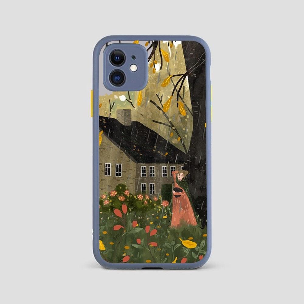 Kreslená krajina Dívka Pouzdro na telefon pro iPhone 14 11 12 13 Mini Pro Max 8 7 Plus X XR XS MAX Průsvitný Matný Kryt