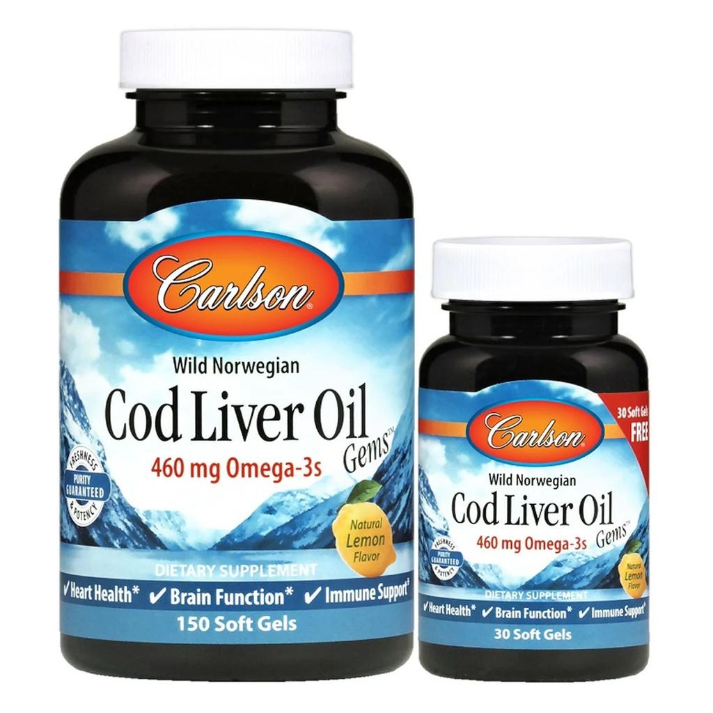 Wild Norwegian Cod Liver Oil Gems, 460mg - 150 + 30 softgels