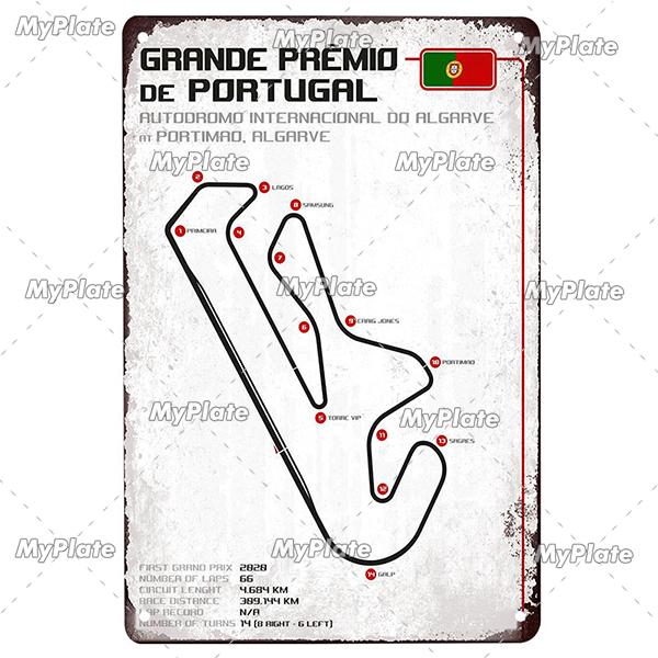 Vintage Racing Track Metal Poster Competition Tin Sign Plaque Iron Plate Bar Club Man Cave Home Wall Decor Fans Poster Custom