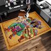 1pc Teenage Mutant Ninja Turtles Print Area Rug - Soft,Washable Non-Slip Indoor Mat for Office Chairs,Living Room,Home Office Decorative Rug