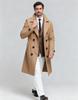 Men's European Double-Breasted Wool Coat - Long Style for Autumn/Winter