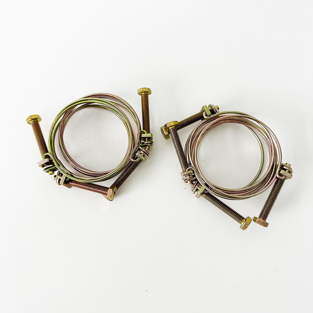 10Pcs Adjustable Pipe Clamp Double Wire HoseClip Plumbing Fastener Hardware Kit Double Wire Hose Clip Plumbing Fastener Hardware