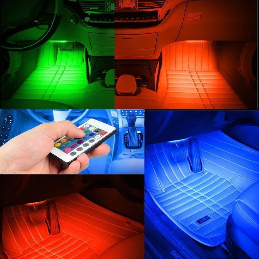 Vibrant Led Car Interior Atmosphere Lights Sound-activated Footwell Decoration