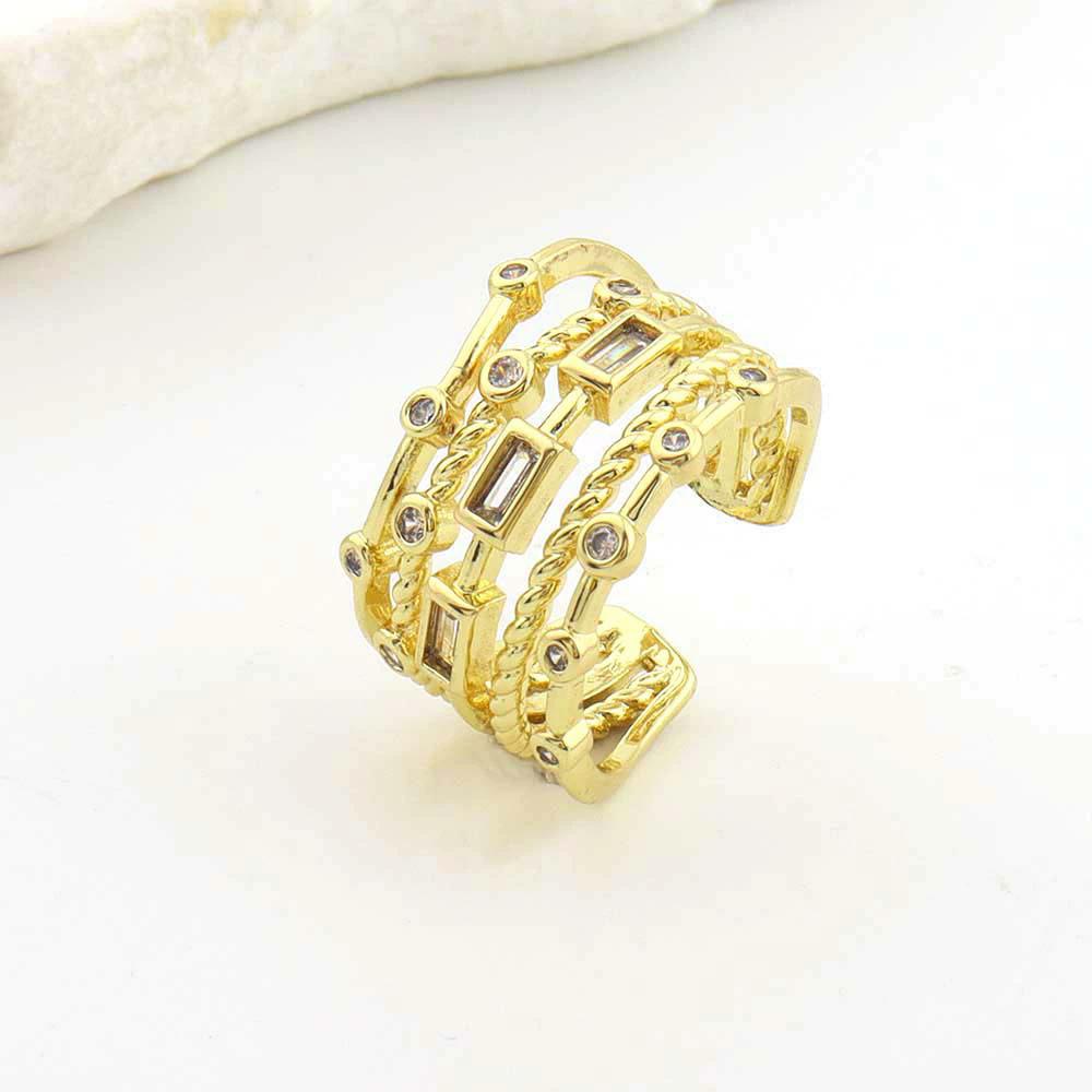 925 Silver Flower Lace Ring Korean Fashion Opening Inlaid CZ Adjustable Rings Valentine's Day Gift