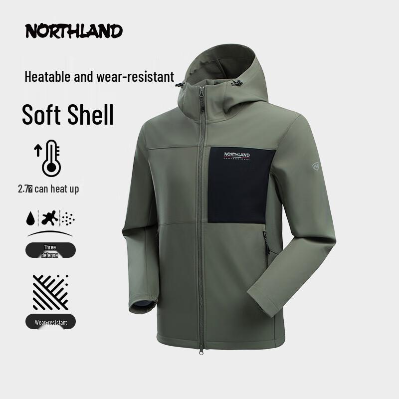 

Nuoshilan Men s Outdoor 3-Proof Fleece Softshell Hiking Jacket M (165)