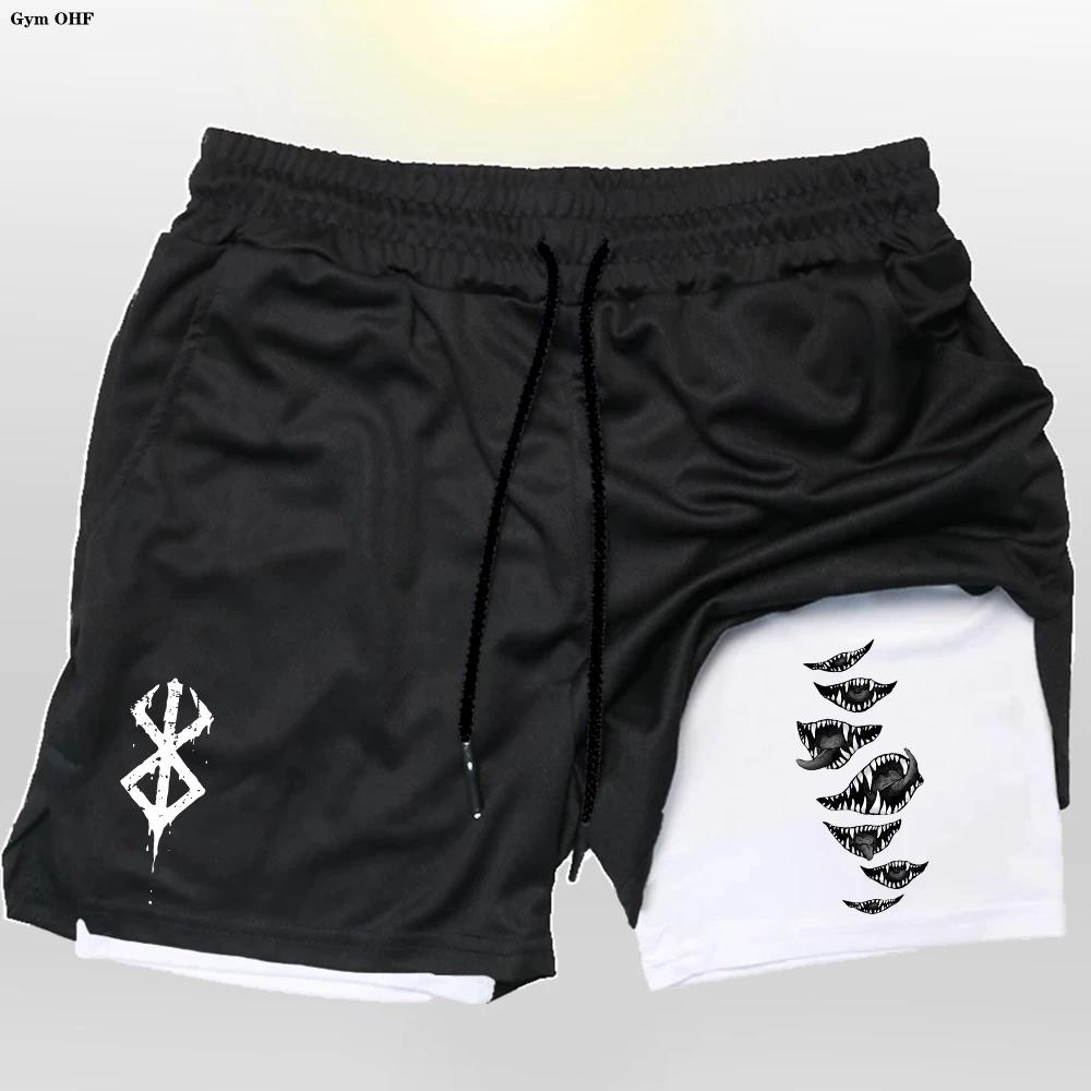 

Berserk Blood Shorts Pants Double-Layer Boxing Muay Thai Kickboxing Training Japan Cartoon Animation 3D Print Gym Sport Workout Fitness Cosplay Unisex XS