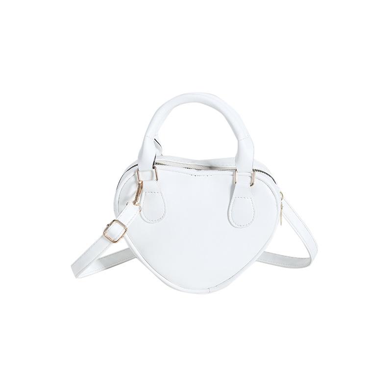 

2025 новая мода вдавленная сумка любви женская весенняя однотонная сумка кроссбоди на плечо в форме сердца белый