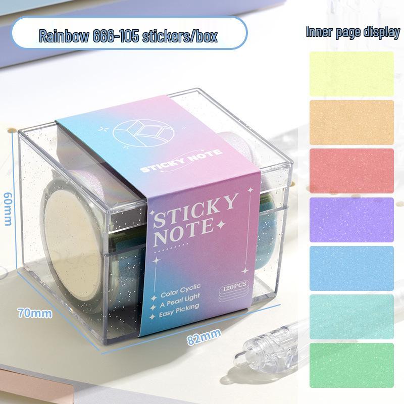 Pearlescent Cartoon Sticky Note Labels - Cute, Fresh, Creative Markers
