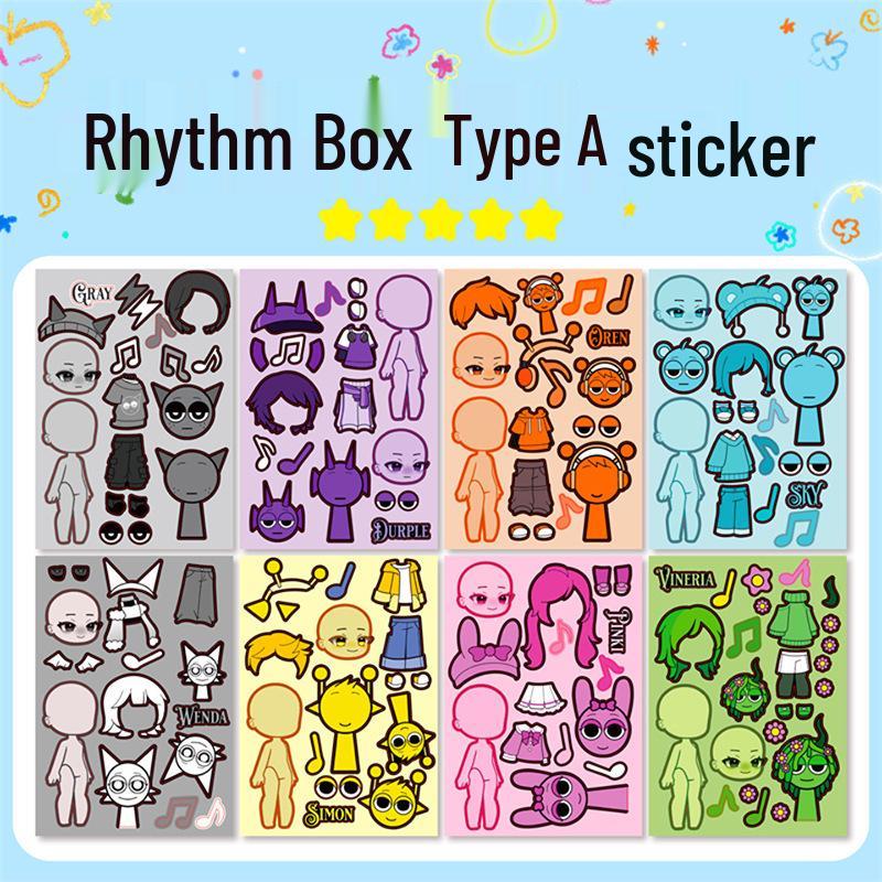 Creative Rhythm Box: DIY Sticker Dress-Up Quiet Book for Children