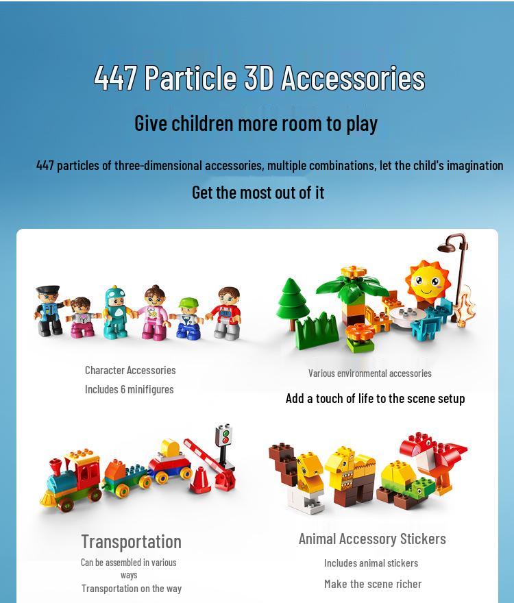 Rotating Windmill & Ferris Wheel Building Blocks Toy for Kids