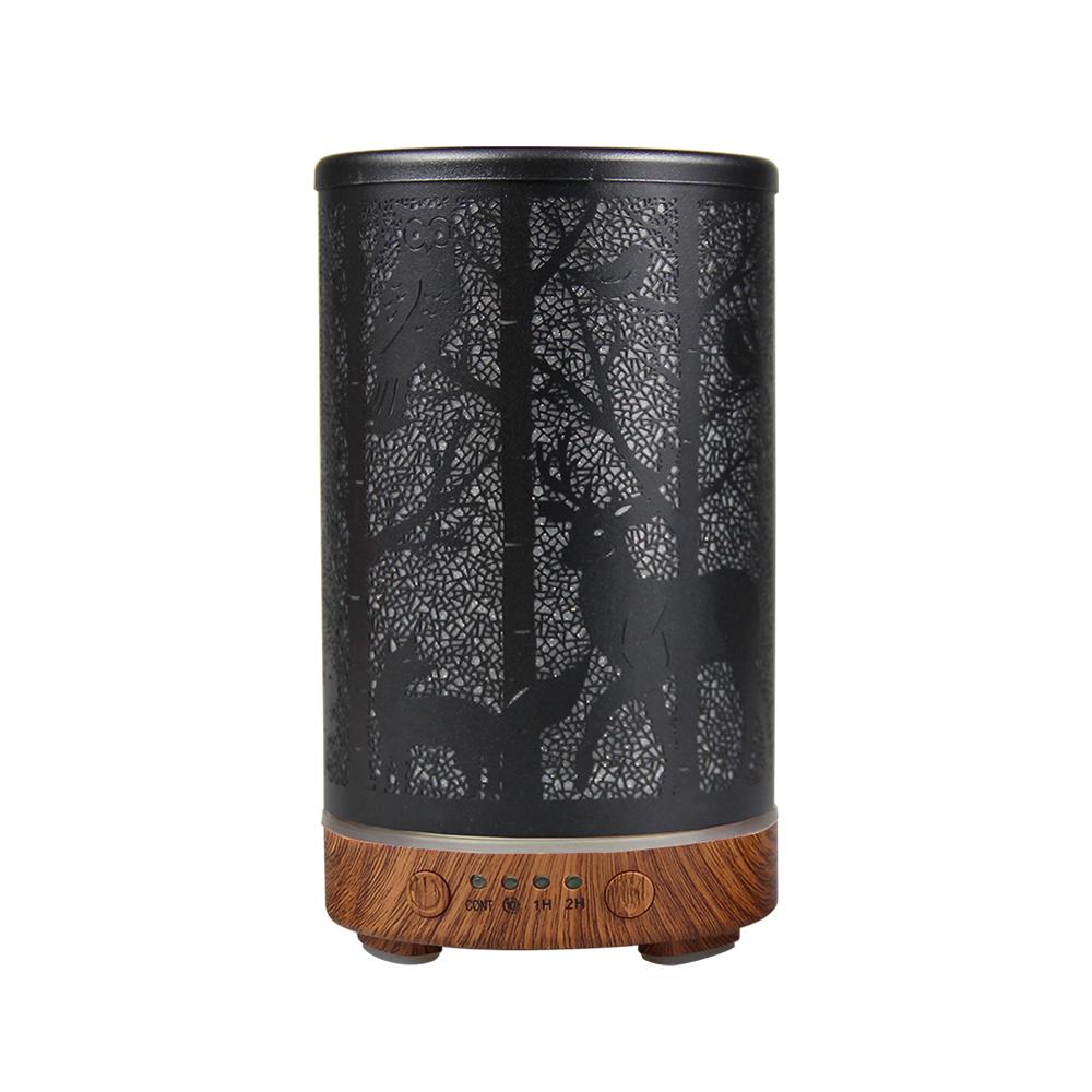 Iron Art Essential Oil Diffuser 100ml Timing Function Ultrasonic Air Humidifier Aroma Diffuser Home Appliance with LED Lights
