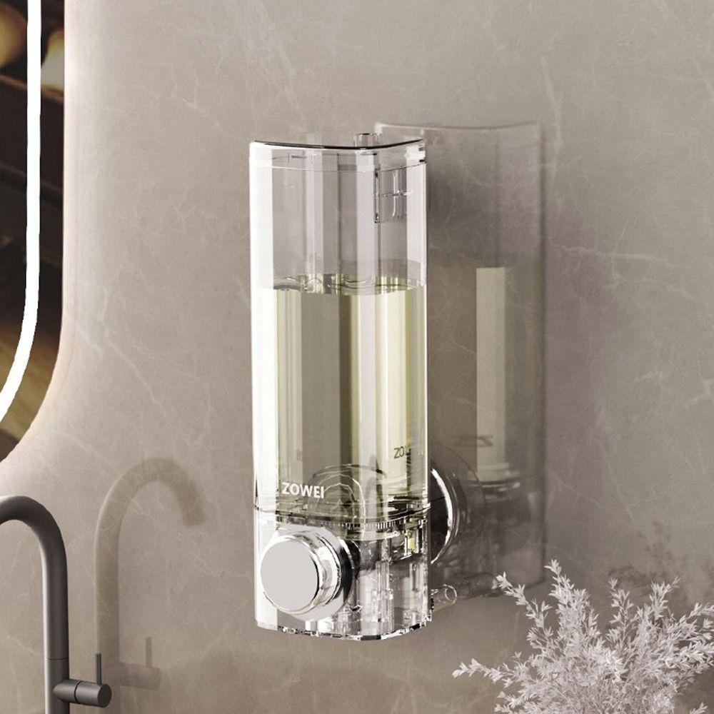 Manual Press Refillable Soap Jar Suction Cup Lotion Soap Container  Hotel Use