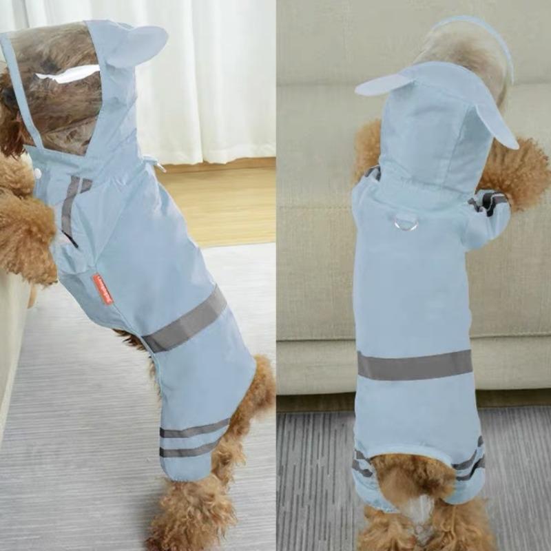 

Dog raincoat teddy bear corgi small dog four feet waterproof all-inclusive poncho pet puppy dog rainy day clothes XS bust 30cm back length 20cm about 1-1kg