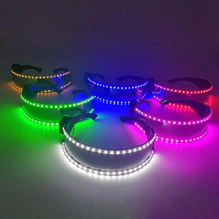 Elektrische leuchtende LED-Partybrille Unisex Mode leuchtende Brille für Rave-Partys Halloween Cosplay Kostüm Sonnenbrille