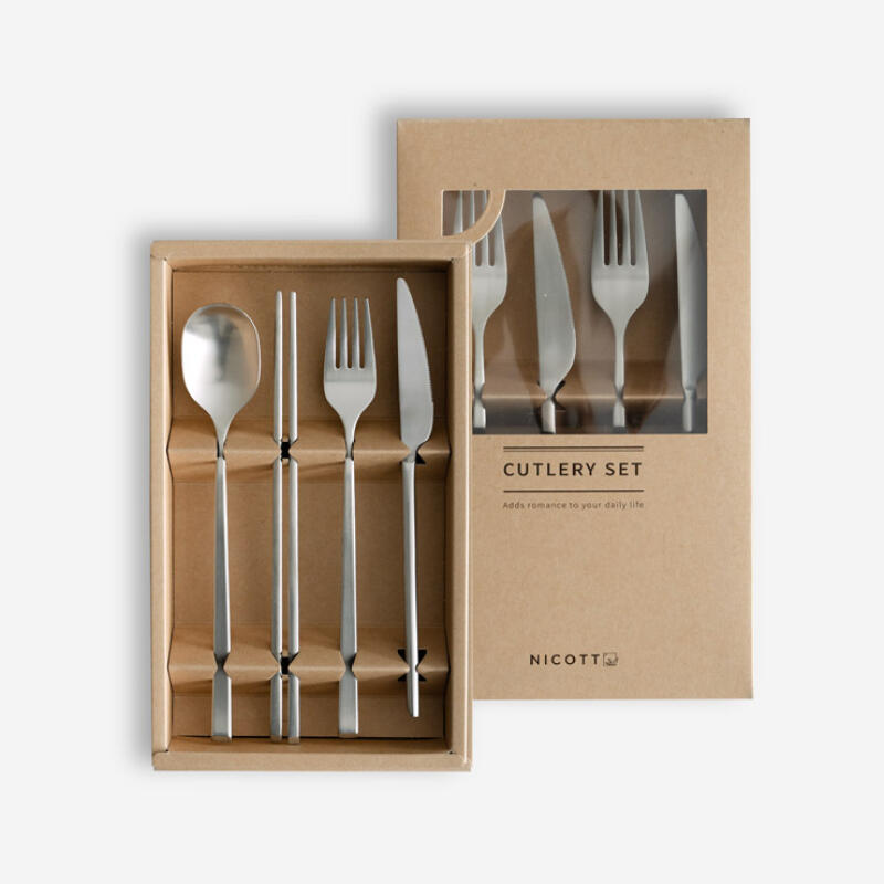 Nicott Here 1-Person Cutlery Set 4P Silver