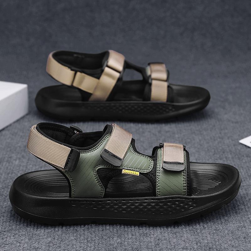 

Сандалии мужские 2025 новые летние трендовые универсальные износостойкие молодежные пляжные спортивные для ходьбы в воде холодные шлепанцы 39