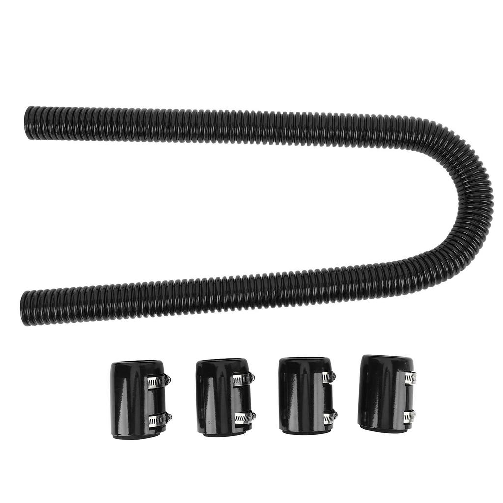 Radiator Flexible Coolant Water Hose Kit with Cap Clamp Stainless Steel 48 Inch Universal Engine Cooling Water Hose Kit