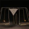 Sexy Body Chain Diamond Round Thong Waist Chain Luxury Rhinestone Bikini Panty Set Body Chain