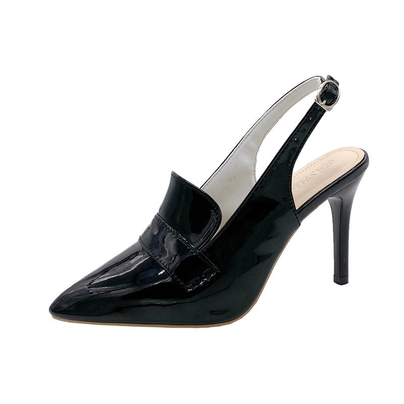 

Fashion Elegant Women High Heeled Shoes Sexy Pointed Toe Sandalias Woman Fashion Pumps 2025 Summer Luxury New Designer Zapatos De Mujer 35 чёрный