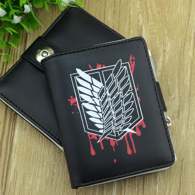 Anime Shingeki No Kyojin Scouting Legion Recon Corps Purse Short Wallet